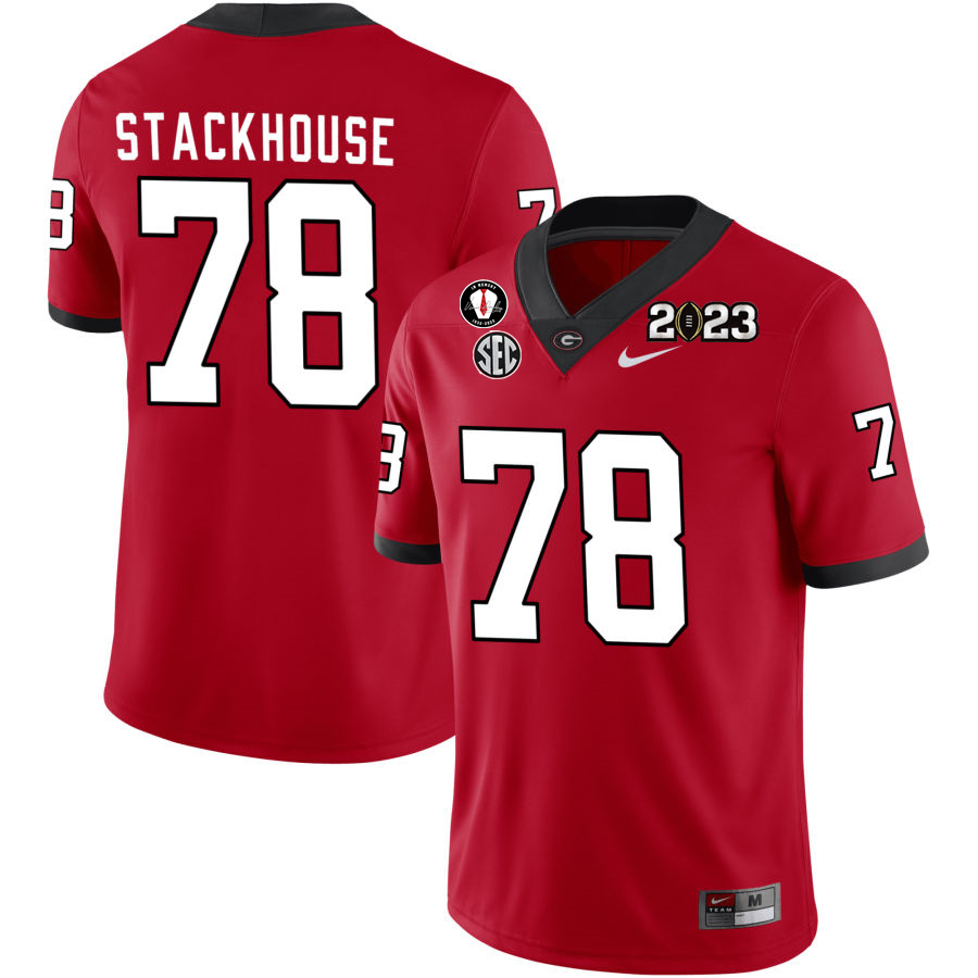 Men-Youth #78 Nazir Stackhouse Georgia Bulldogs 2022-23 CTP National Championship Football Jerseys - Click Image to Close